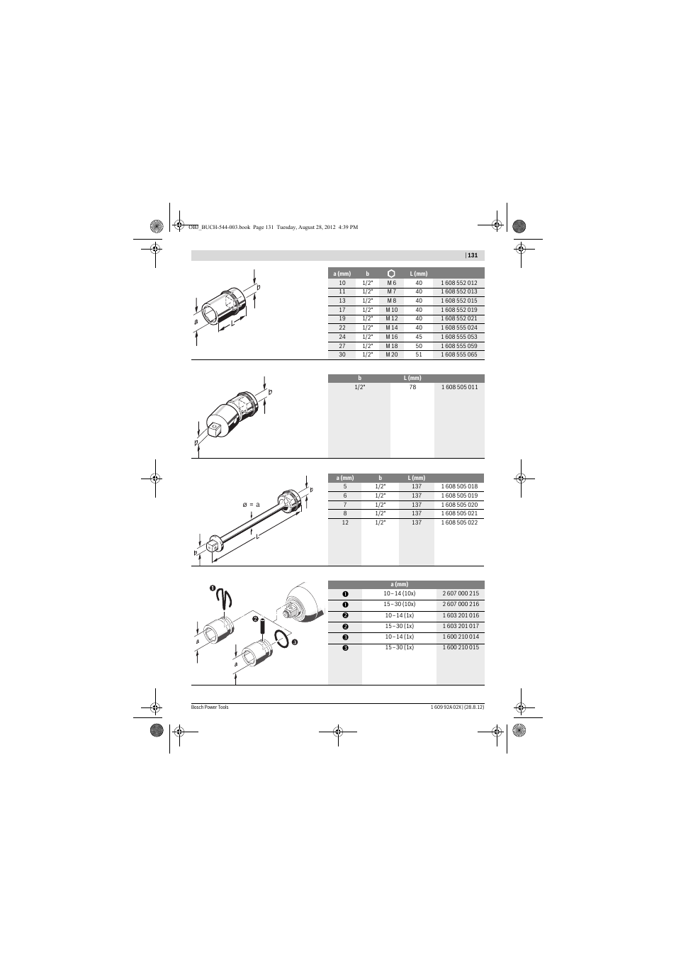 Bosch GDS 18 E Professional User Manual | Page 131 / 131