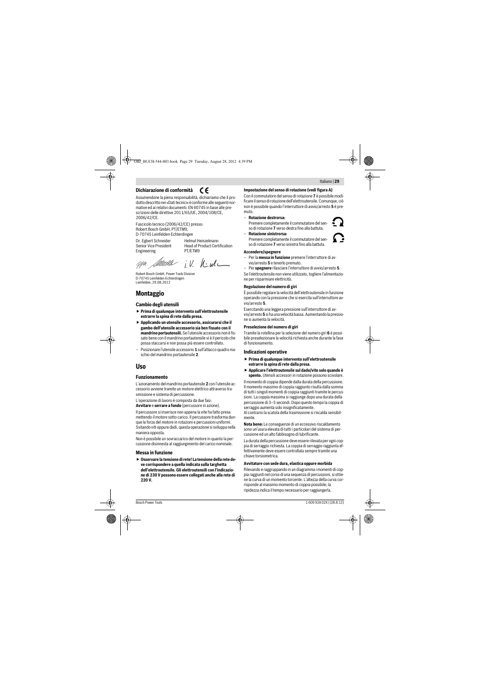 Montaggio | Bosch GDS 18 E Professional User Manual | Page 29 / 131