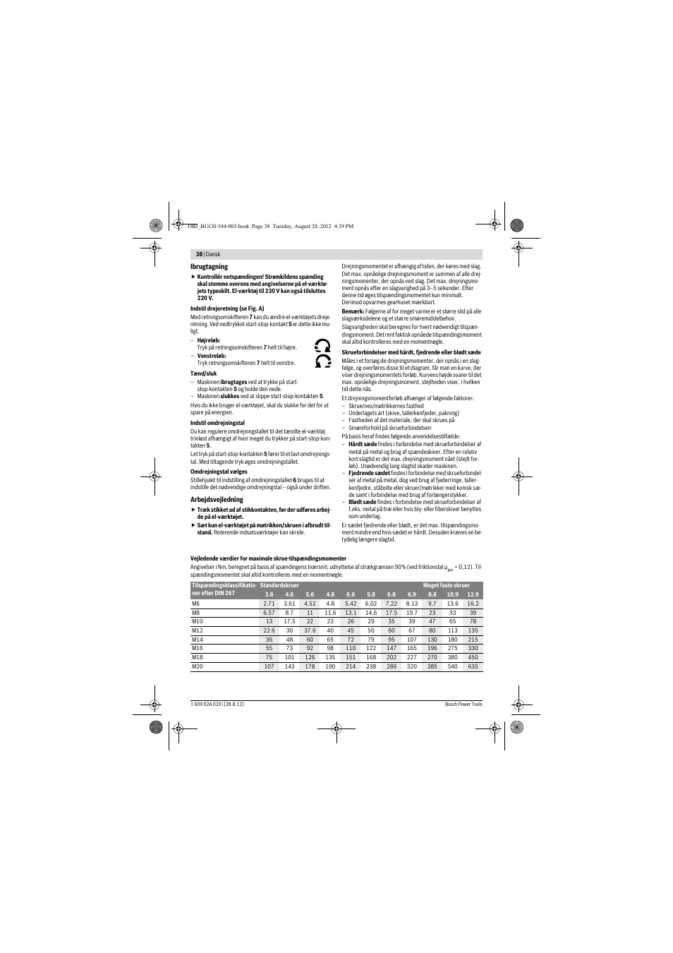 Bosch GDS 18 E Professional User Manual | Page 38 / 131