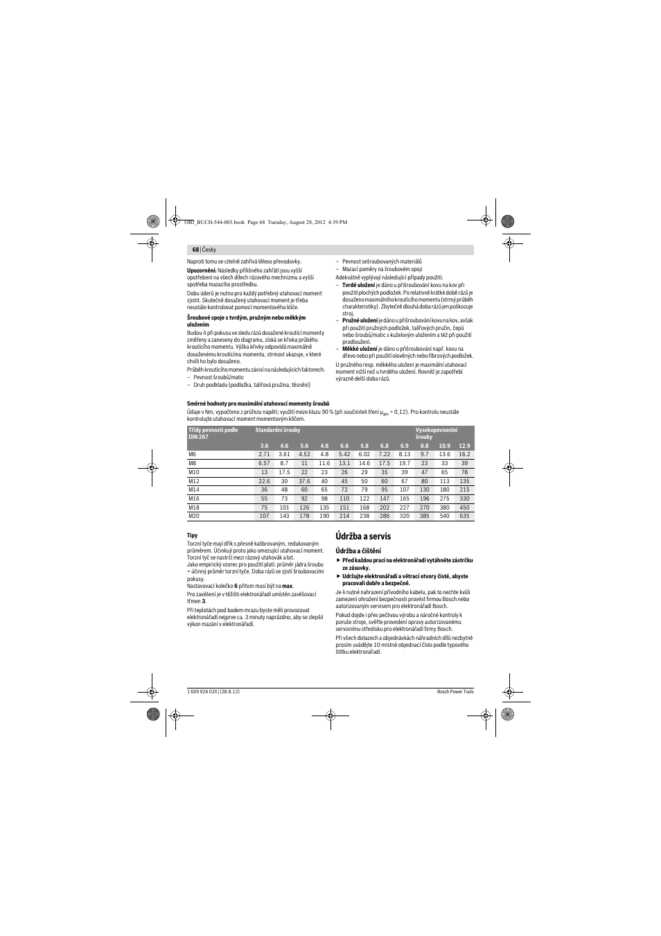 Údržba a servis | Bosch GDS 18 E Professional User Manual | Page 68 / 131