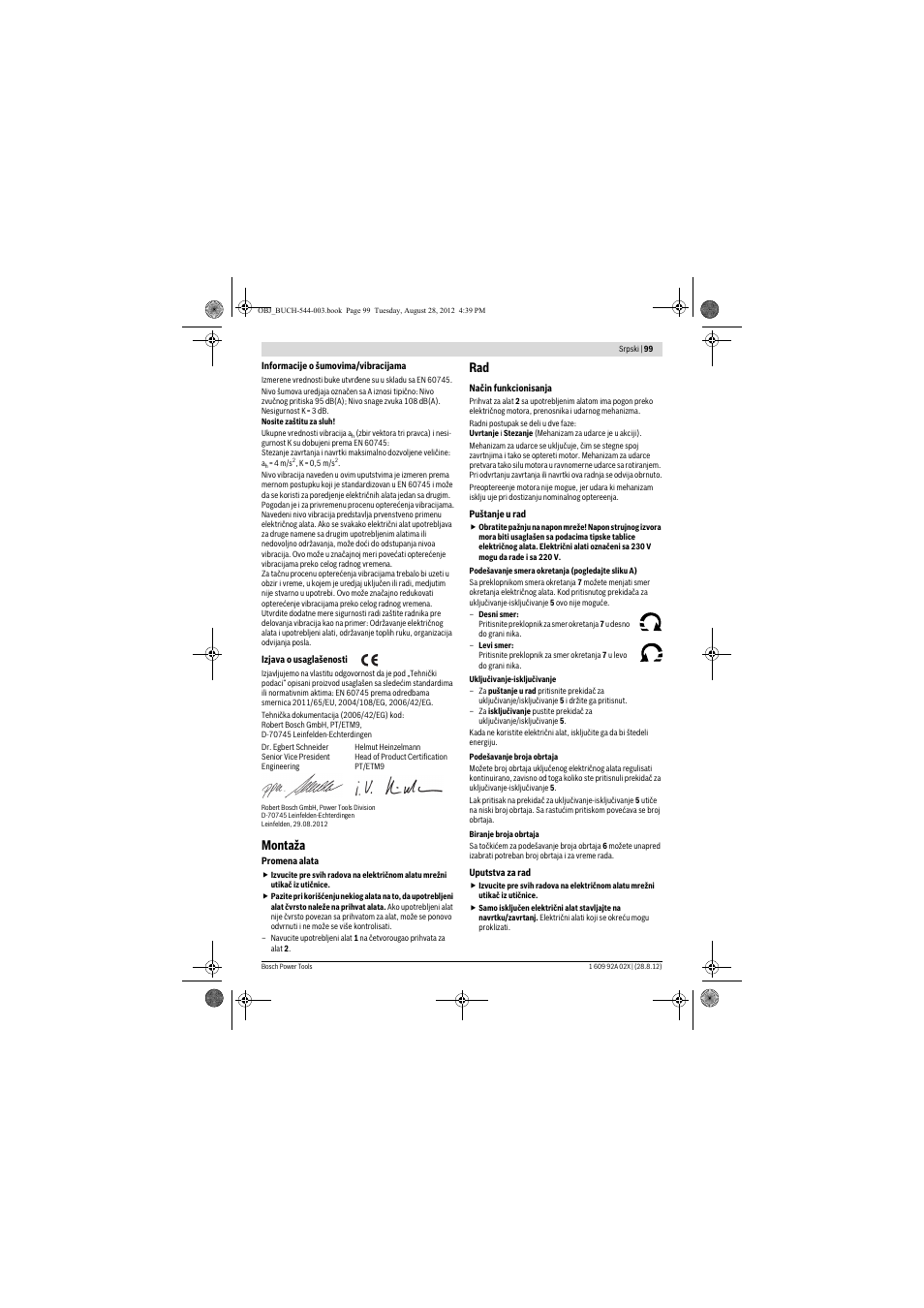 Montaža | Bosch GDS 18 E Professional User Manual | Page 99 / 131