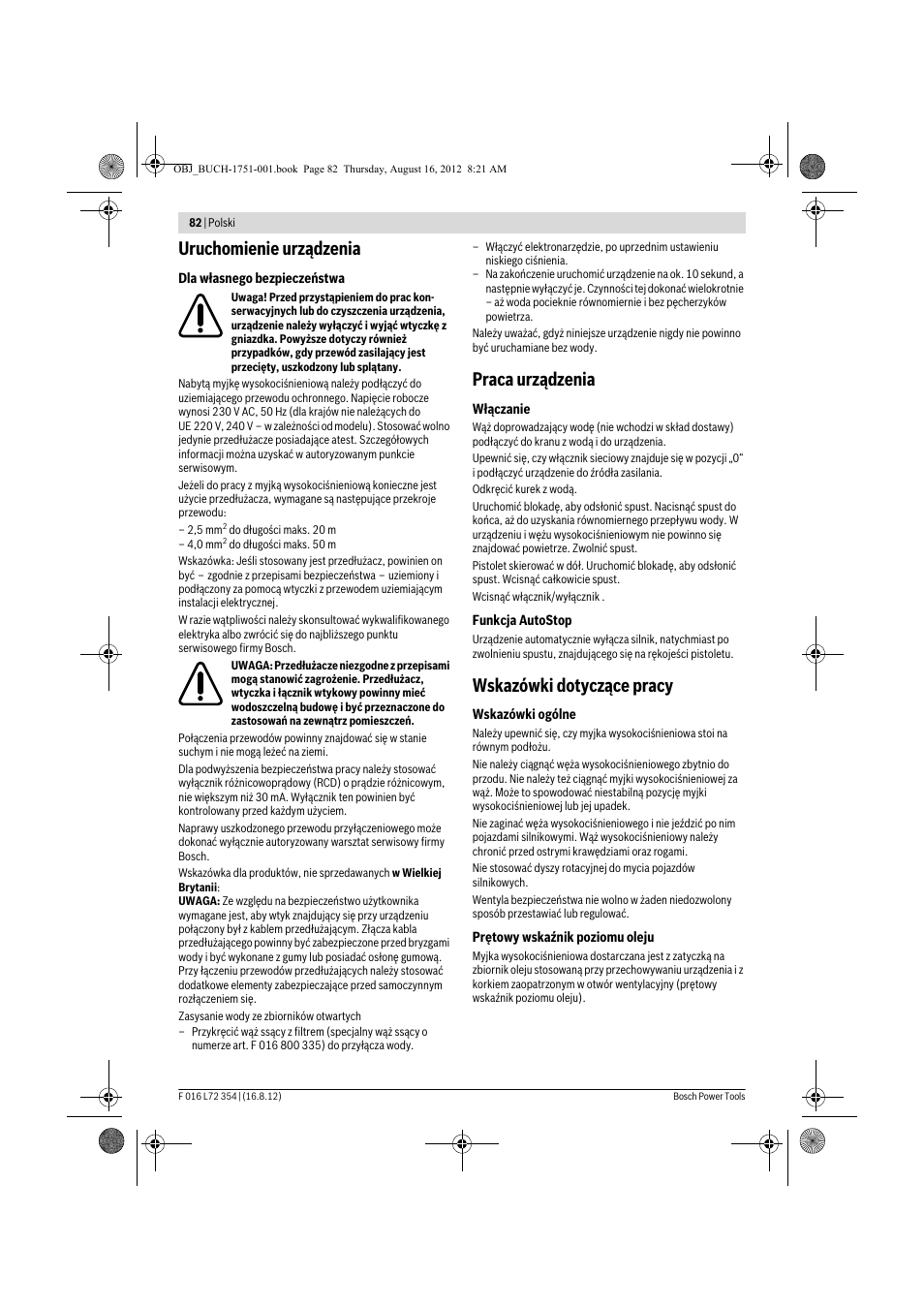 Uruchomienie urządzenia, Praca urządzenia, Wskazówki dotyczące pracy | Bosch GHP 5-13 C User Manual | Page 82 / 178