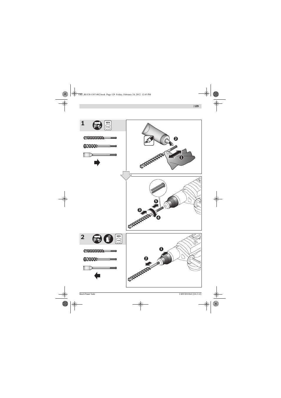 Bosch GBH 8-45 DV Professional User Manual | Page 129 / 132