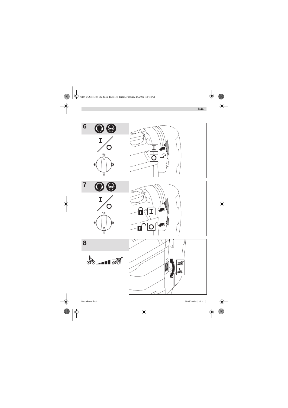 Bosch GBH 8-45 DV Professional User Manual | Page 131 / 132