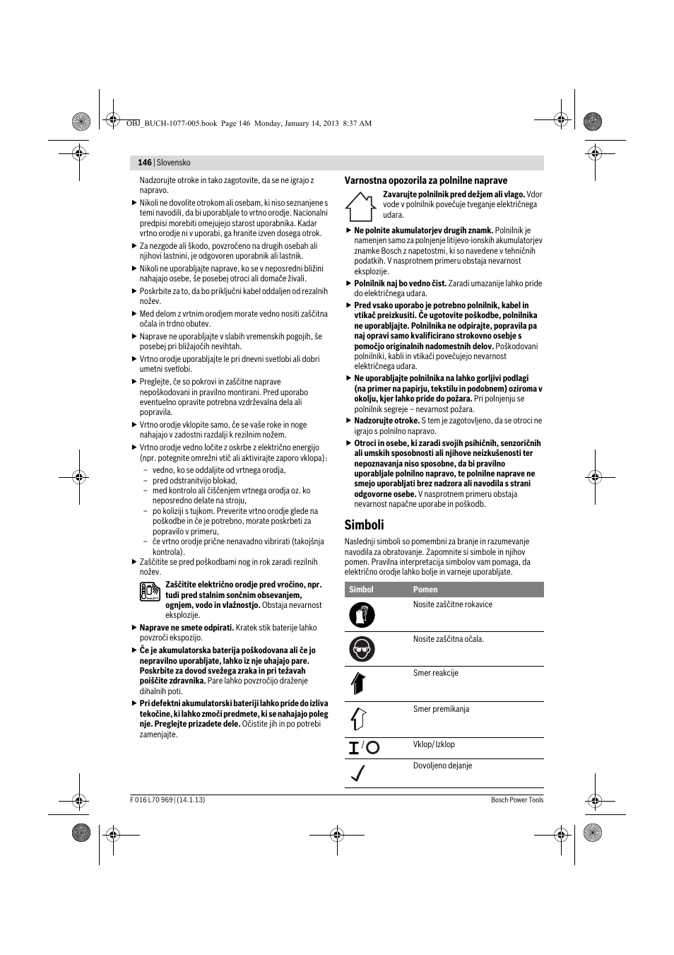 Simboli | Bosch AGS 7,2 LI User Manual | Page 146 / 177
