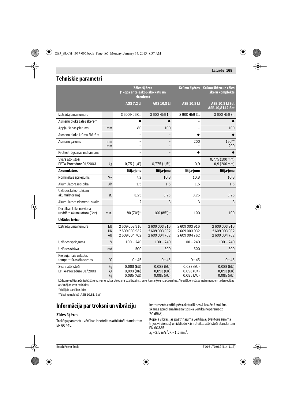 Bosch AGS 7,2 LI User Manual | Page 165 / 177