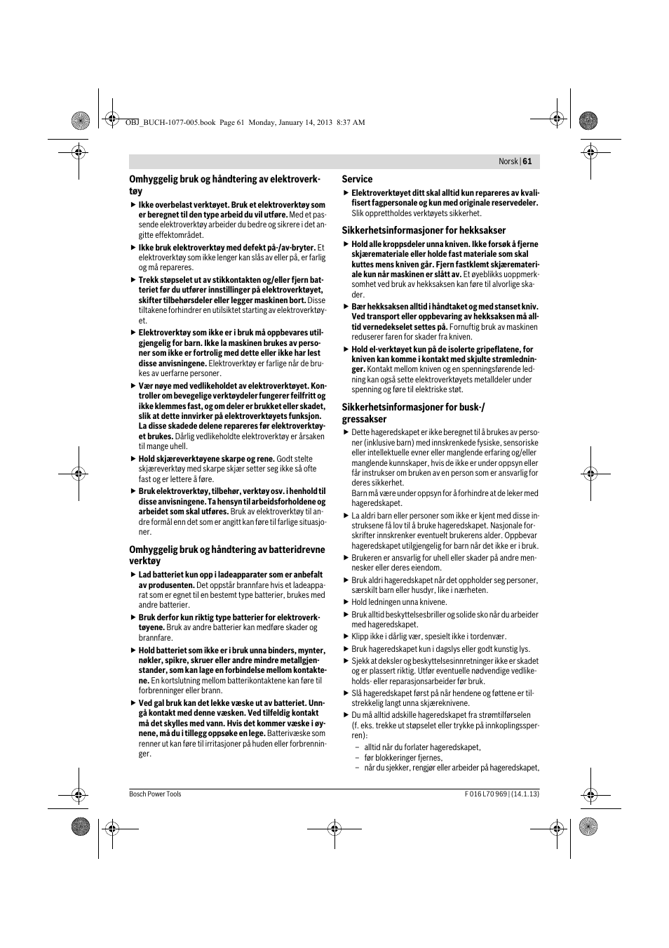 Bosch AGS 7,2 LI User Manual | Page 61 / 177