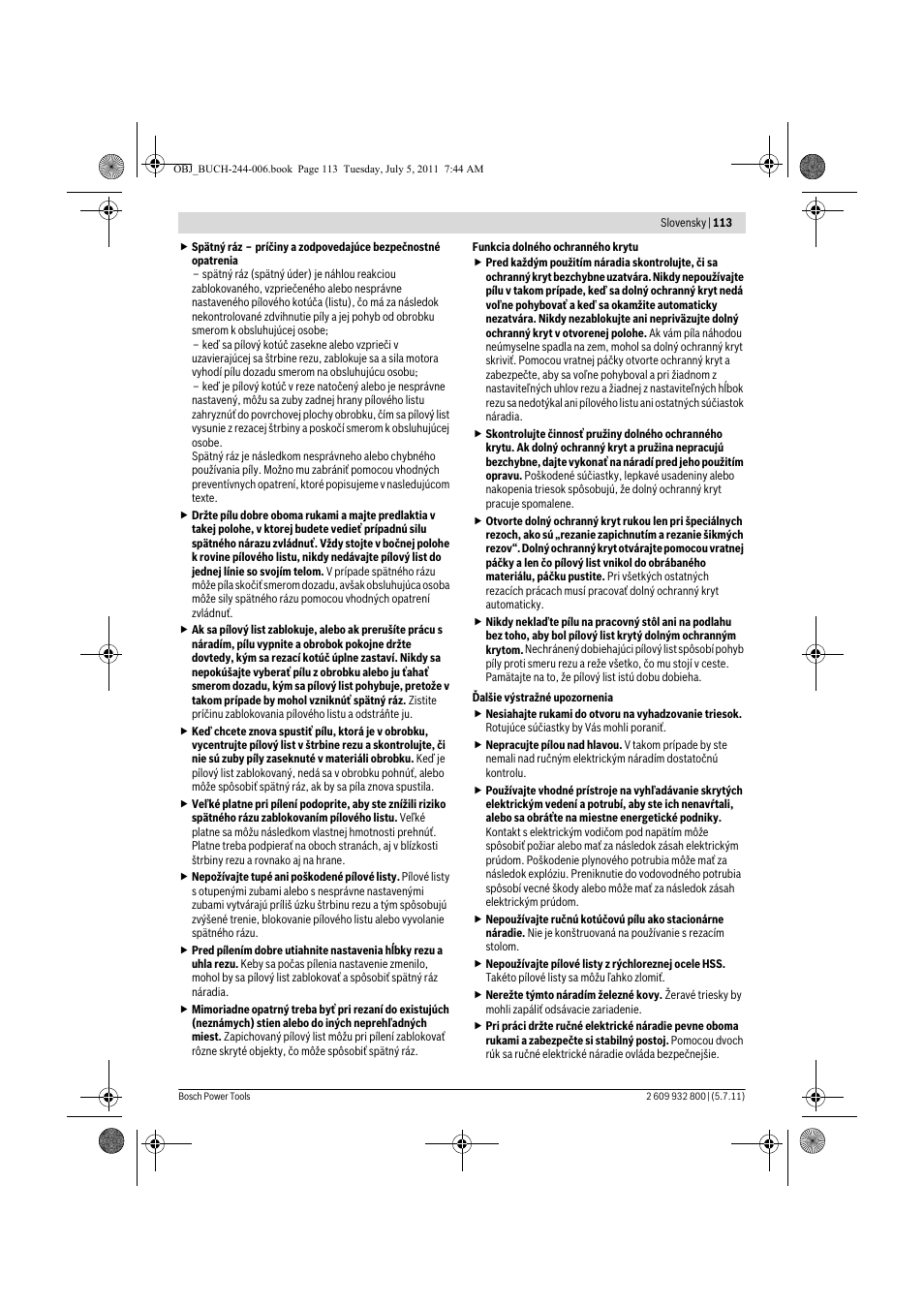 Bosch GKS Professional 55 User Manual | Page 113 / 213