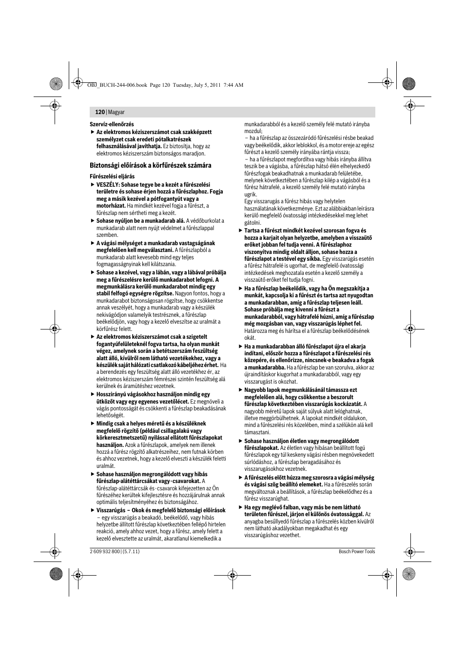 Bosch GKS Professional 55 User Manual | Page 120 / 213