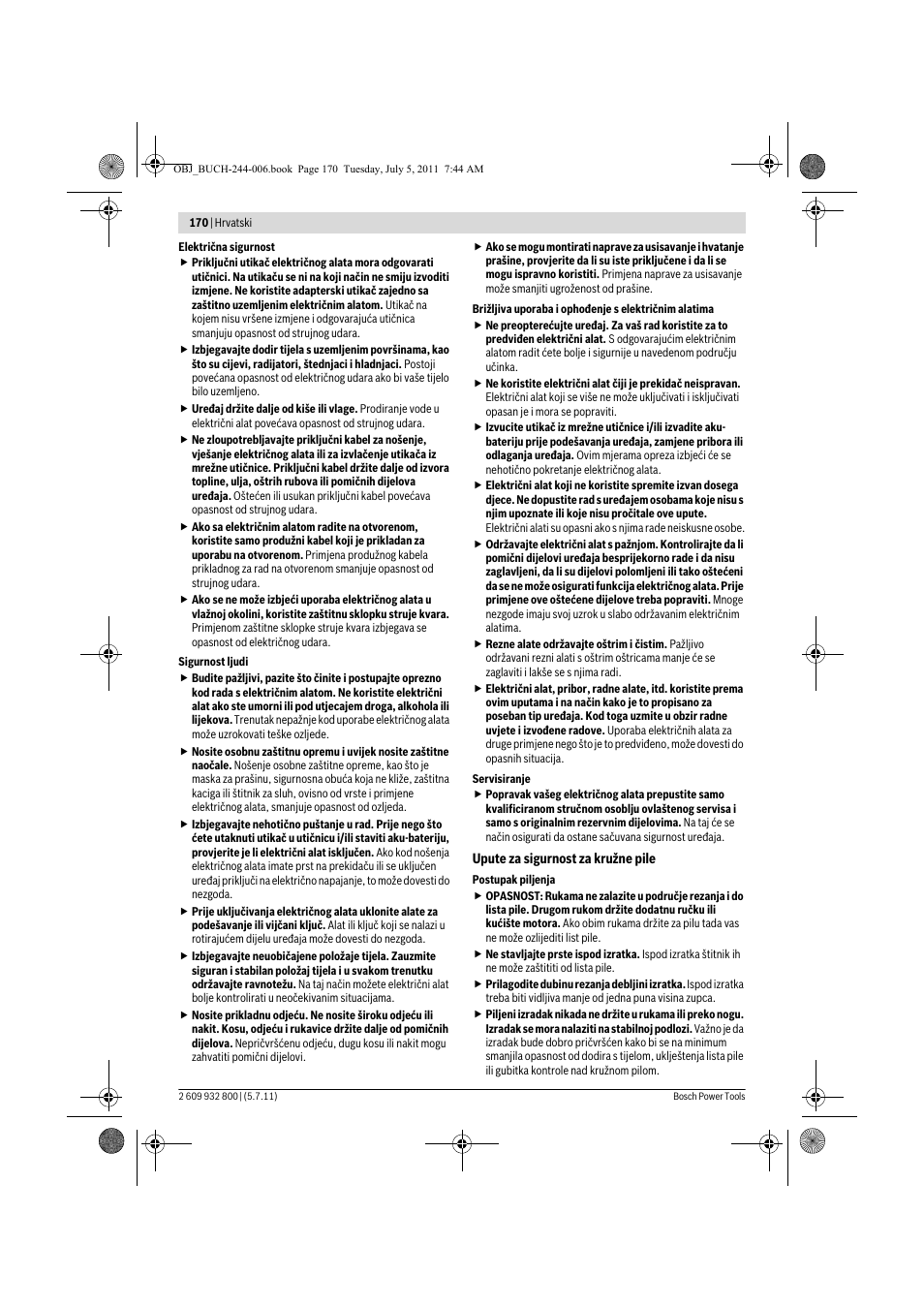 Bosch GKS Professional 55 User Manual | Page 170 / 213