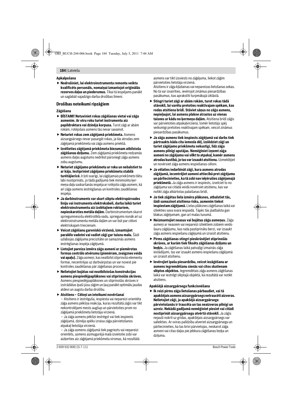 Bosch GKS Professional 55 User Manual | Page 184 / 213