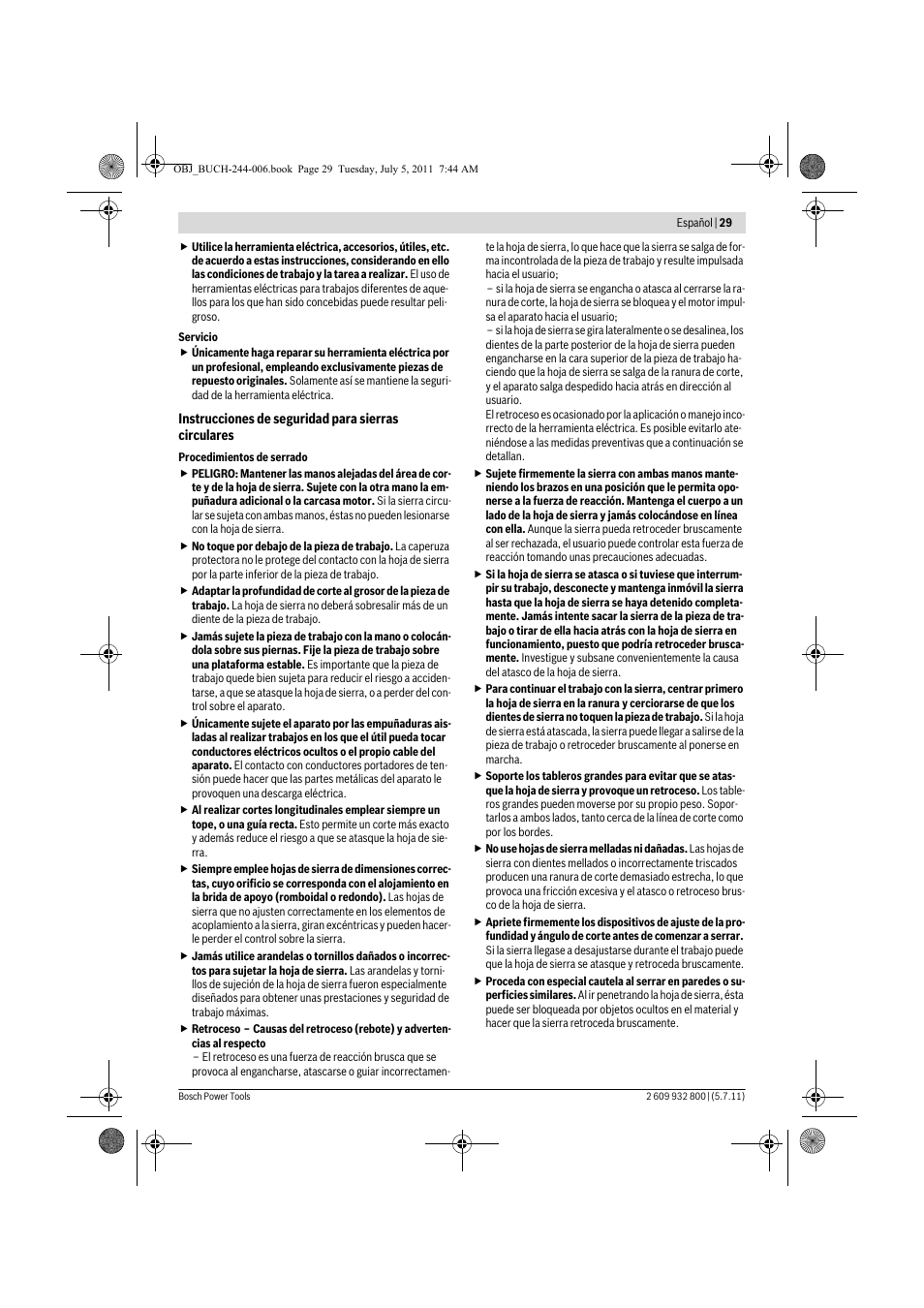 Bosch GKS Professional 55 User Manual | Page 29 / 213