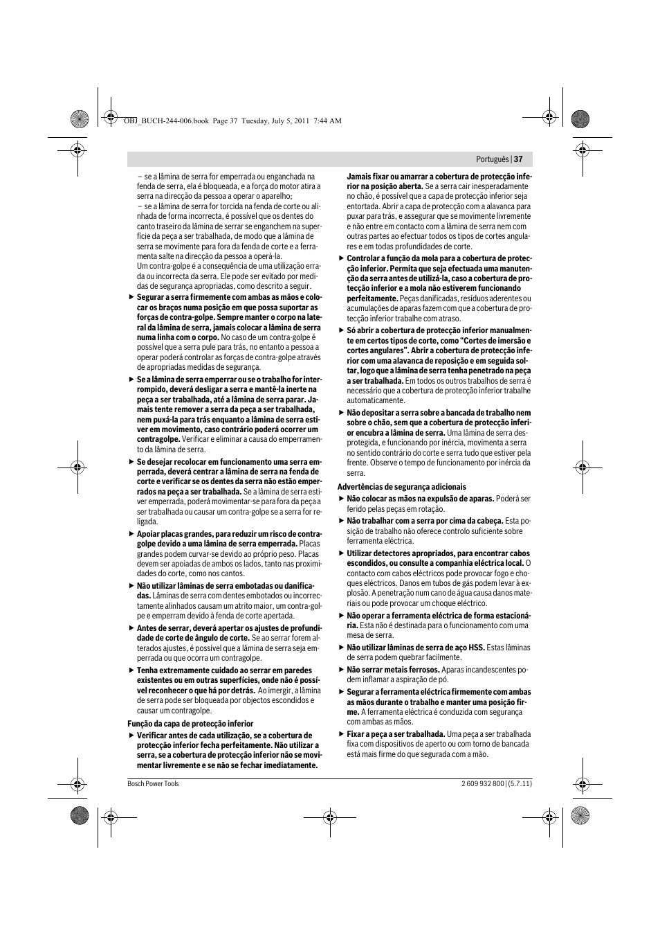 Bosch GKS Professional 55 User Manual | Page 37 / 213