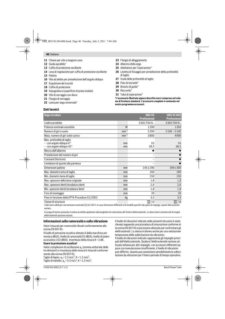 Bosch GKS Professional 55 User Manual | Page 46 / 213