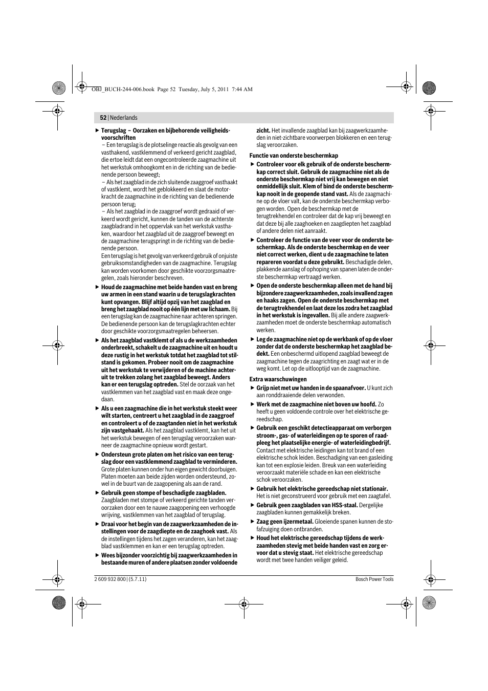 Bosch GKS Professional 55 User Manual | Page 52 / 213