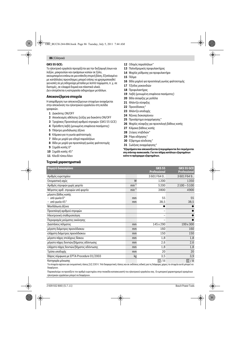 Bosch GKS Professional 55 User Manual | Page 86 / 213