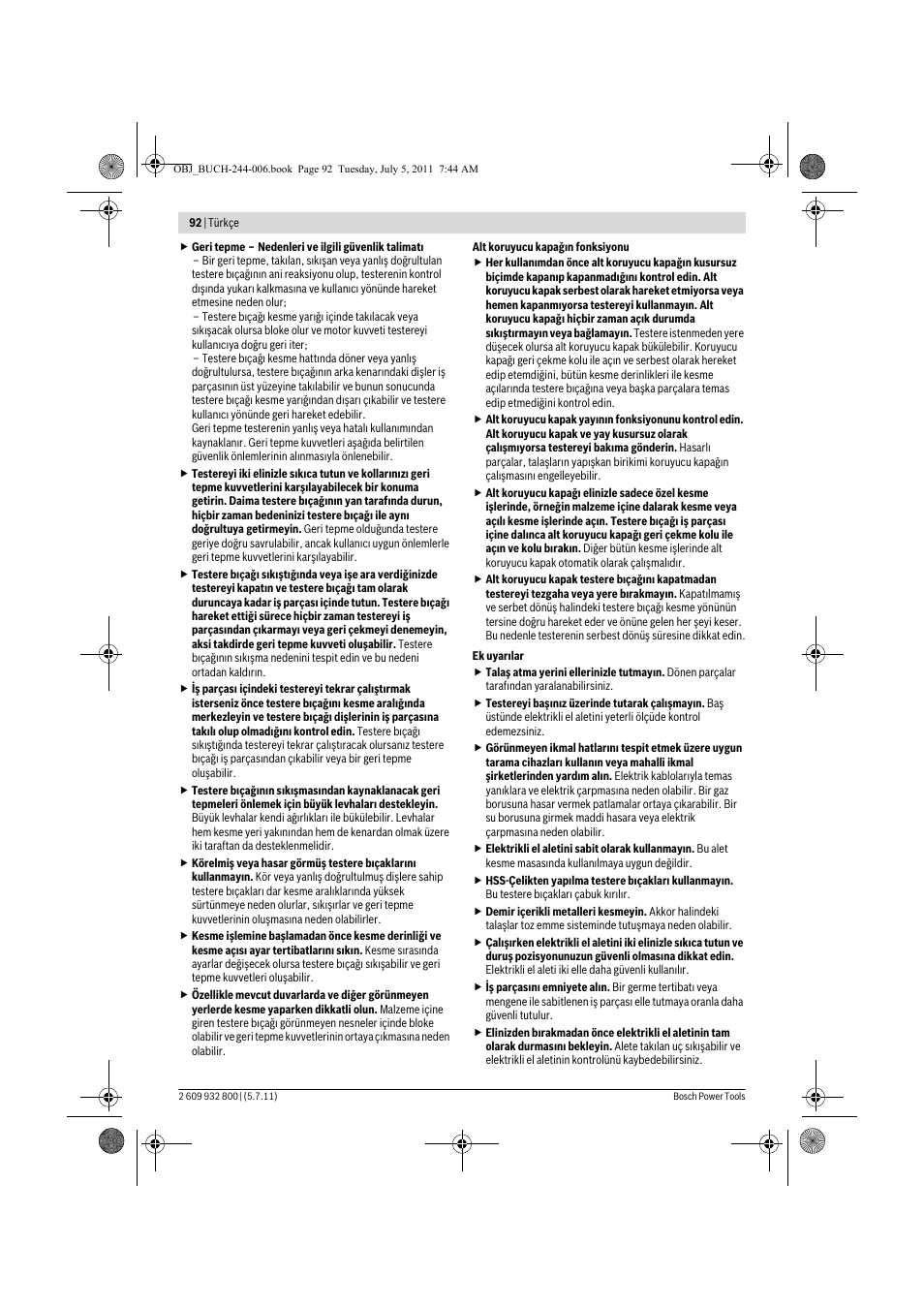 Bosch GKS Professional 55 User Manual | Page 92 / 213