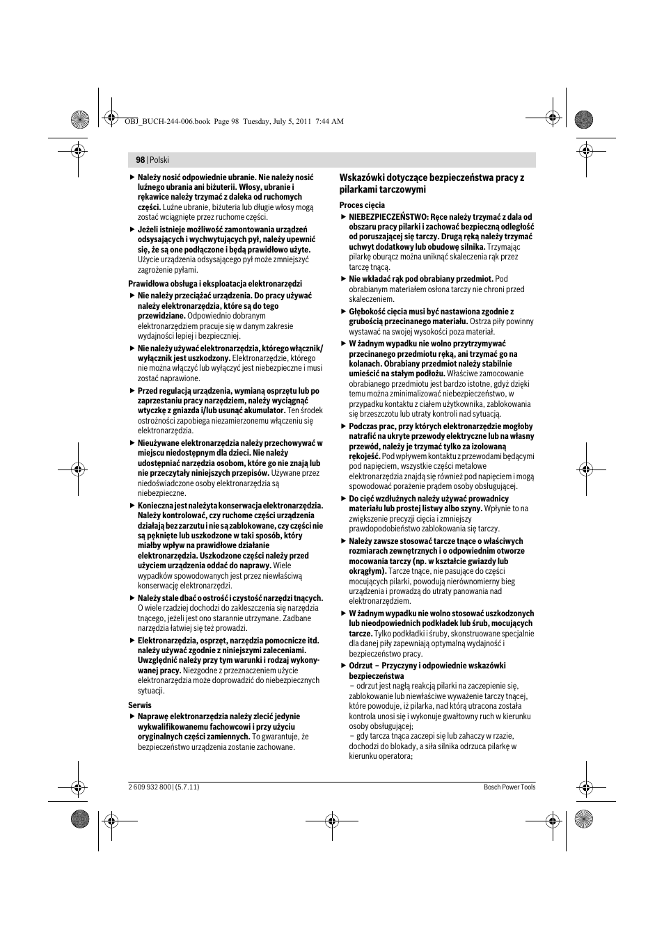 Bosch GKS Professional 55 User Manual | Page 98 / 213