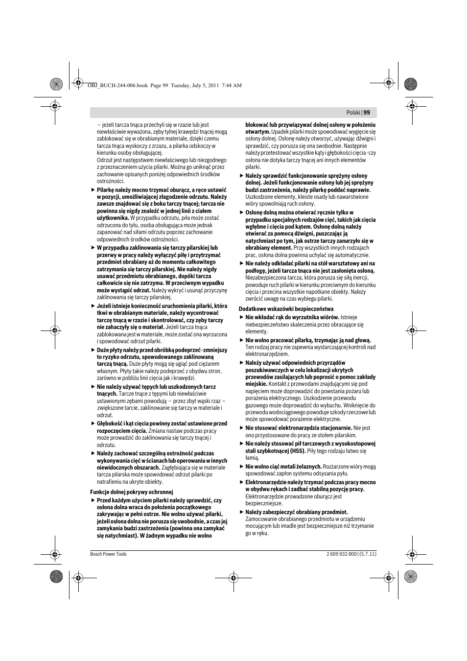 Bosch GKS Professional 55 User Manual | Page 99 / 213