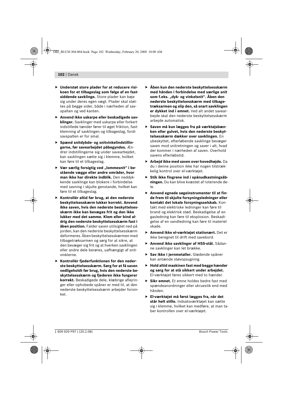 Bosch GKS 36 V-LI Professional User Manual | Page 102 / 349