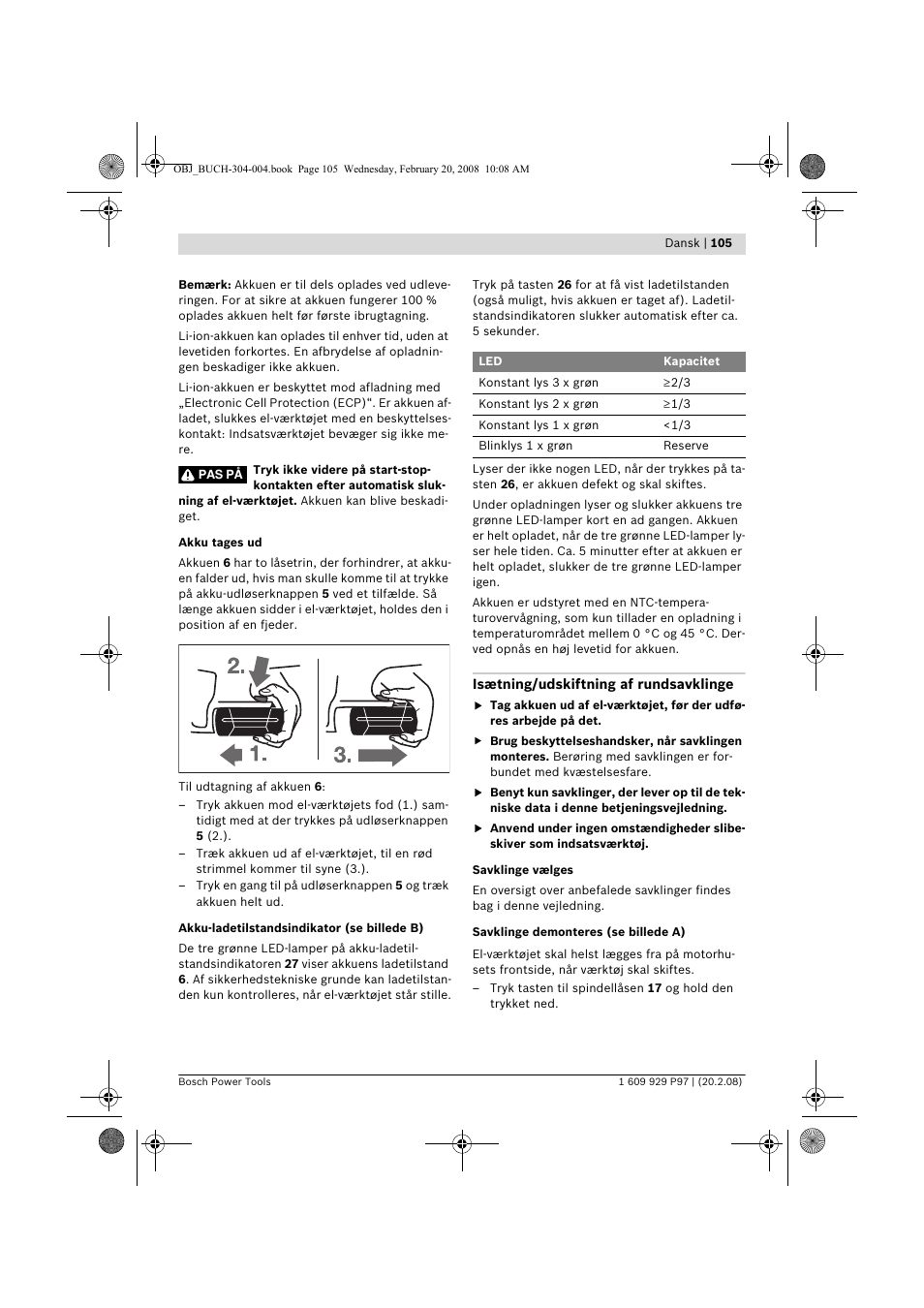 Bosch GKS 36 V-LI Professional User Manual | Page 105 / 349