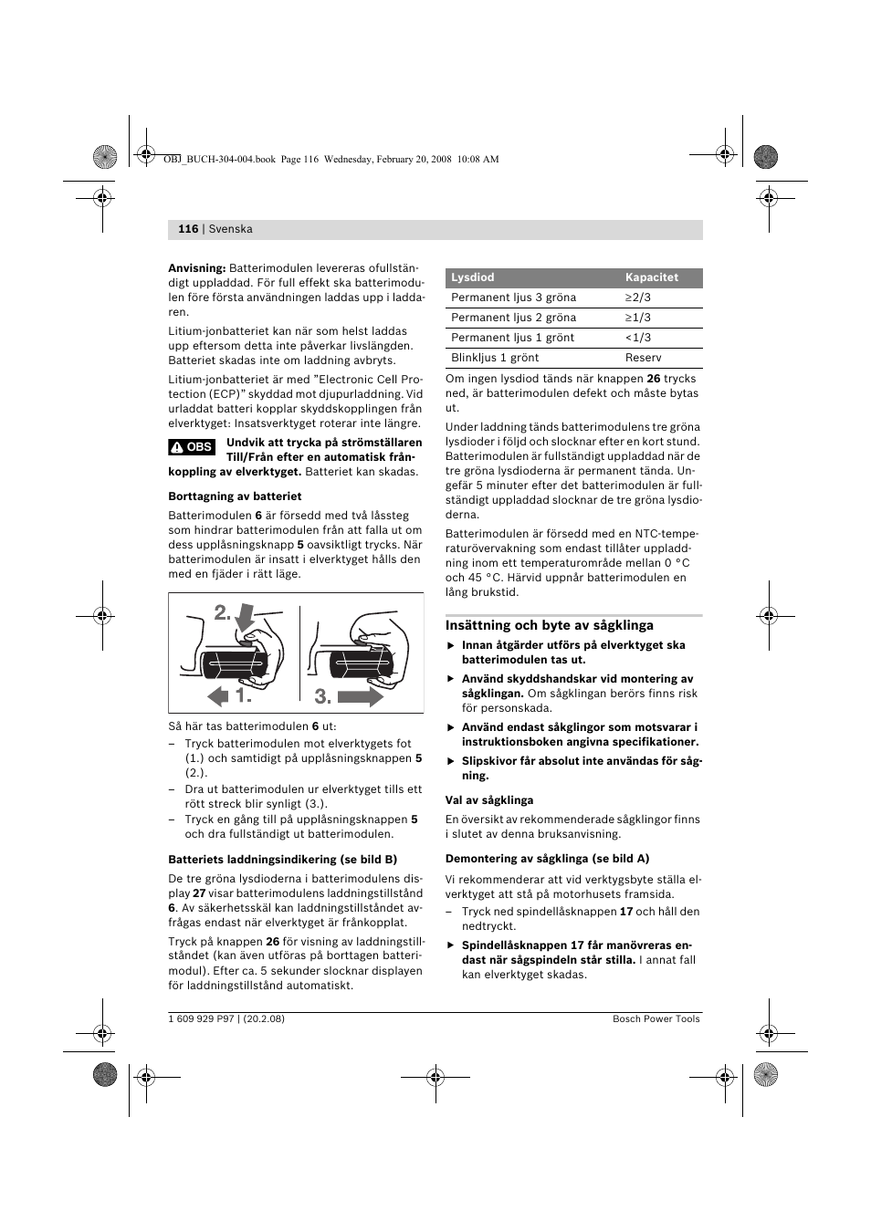 Bosch GKS 36 V-LI Professional User Manual | Page 116 / 349