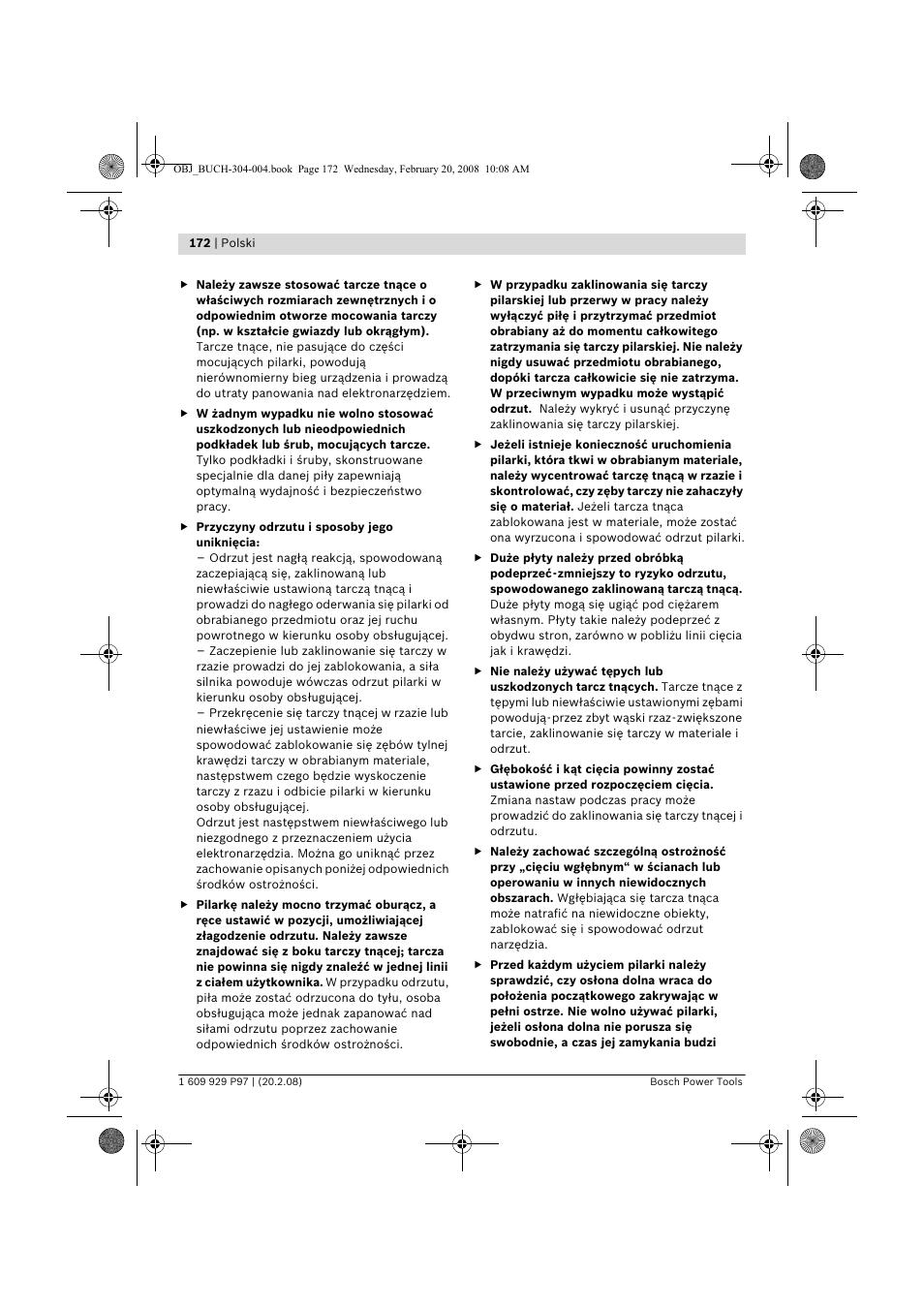 Bosch GKS 36 V-LI Professional User Manual | Page 172 / 349