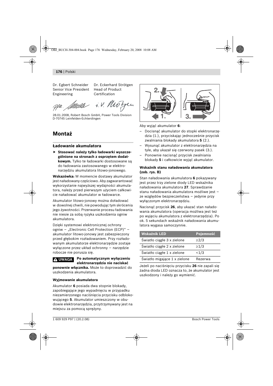 Montaż | Bosch GKS 36 V-LI Professional User Manual | Page 176 / 349