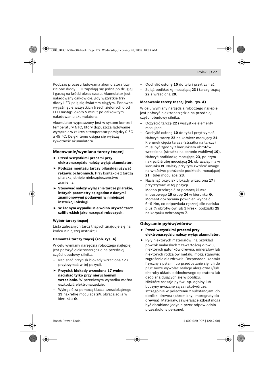 Bosch GKS 36 V-LI Professional User Manual | Page 177 / 349