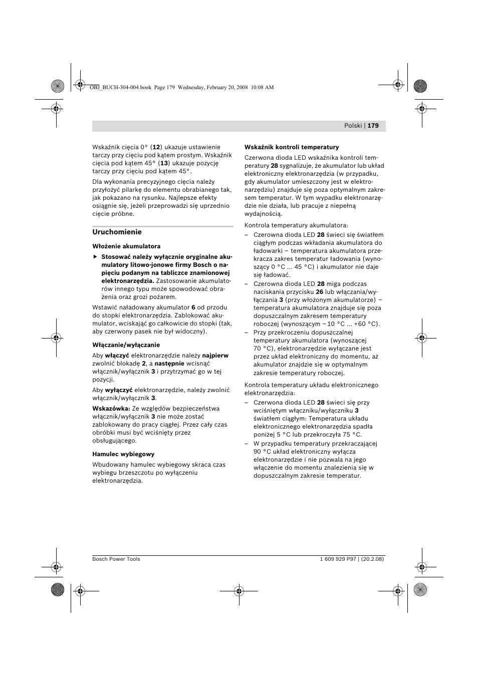 Bosch GKS 36 V-LI Professional User Manual | Page 179 / 349