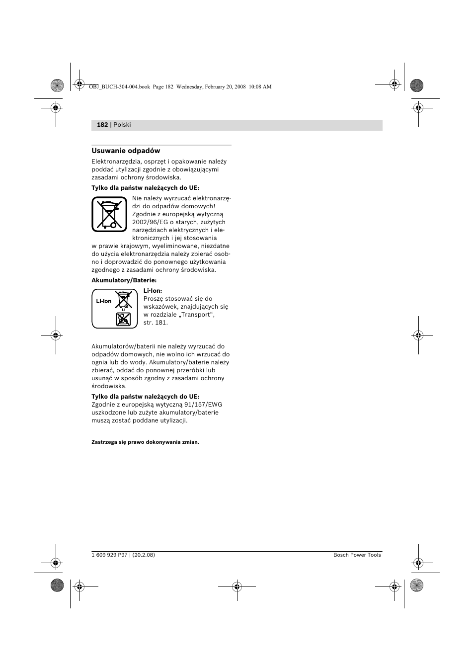 Bosch GKS 36 V-LI Professional User Manual | Page 182 / 349