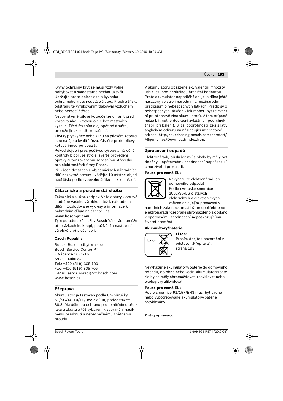 Bosch GKS 36 V-LI Professional User Manual | Page 193 / 349