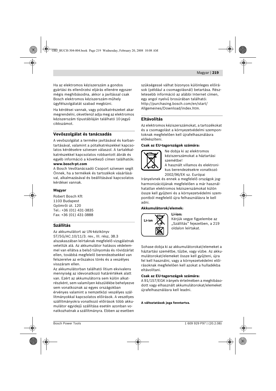 Bosch GKS 36 V-LI Professional User Manual | Page 219 / 349