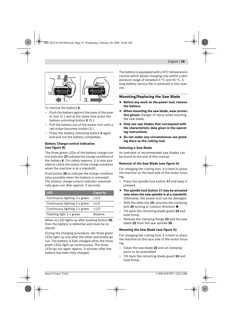 Bosch GKS 36 V-LI Professional User Manual | Page 25 / 349