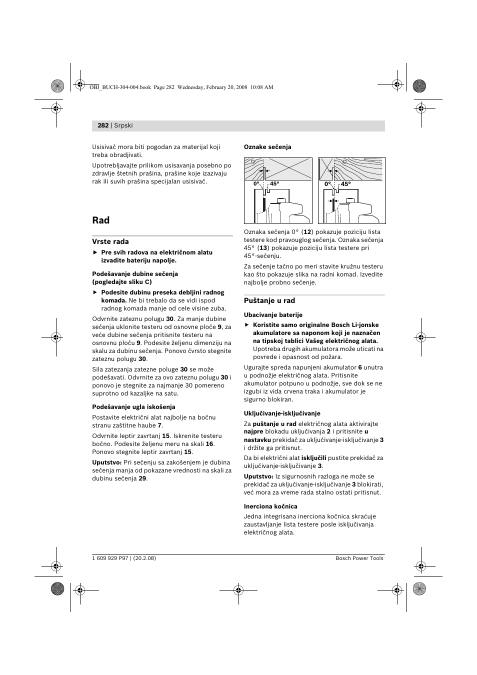 Bosch GKS 36 V-LI Professional User Manual | Page 282 / 349