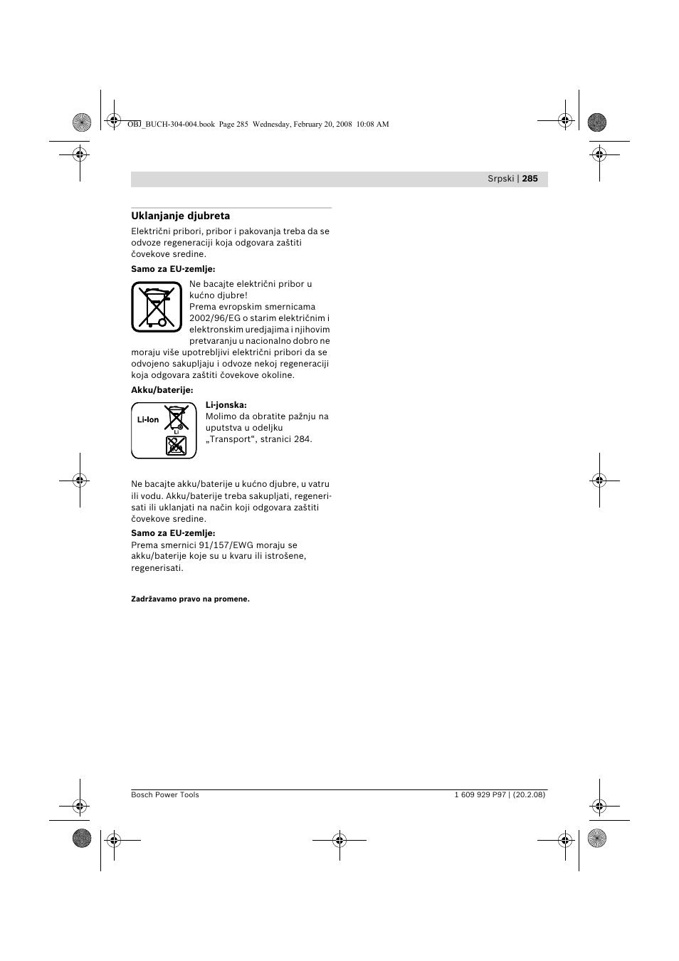 Bosch GKS 36 V-LI Professional User Manual | Page 285 / 349