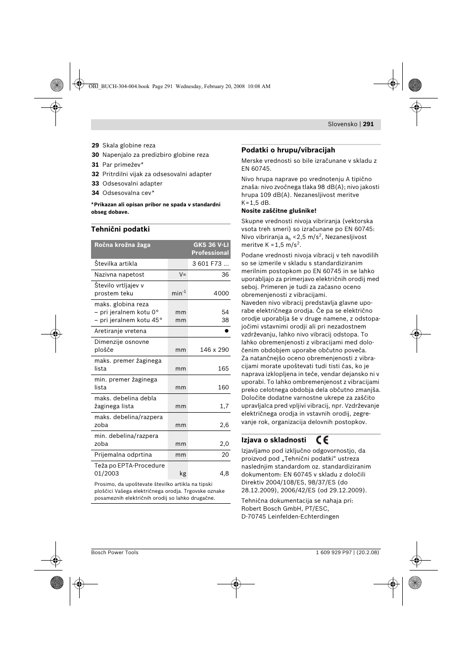 Bosch GKS 36 V-LI Professional User Manual | Page 291 / 349