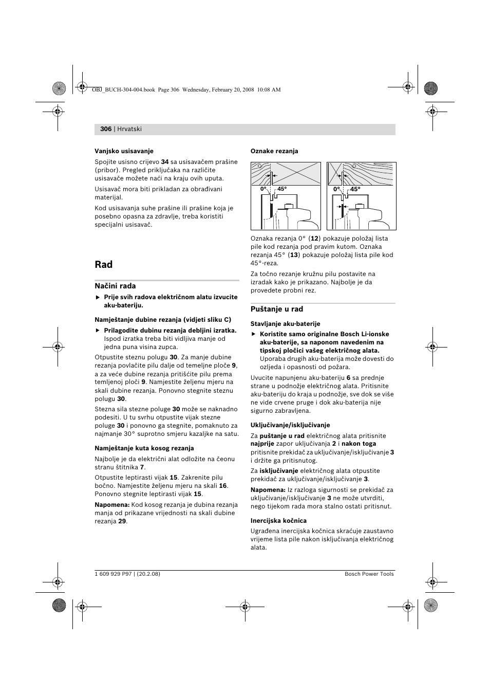 Bosch GKS 36 V-LI Professional User Manual | Page 306 / 349