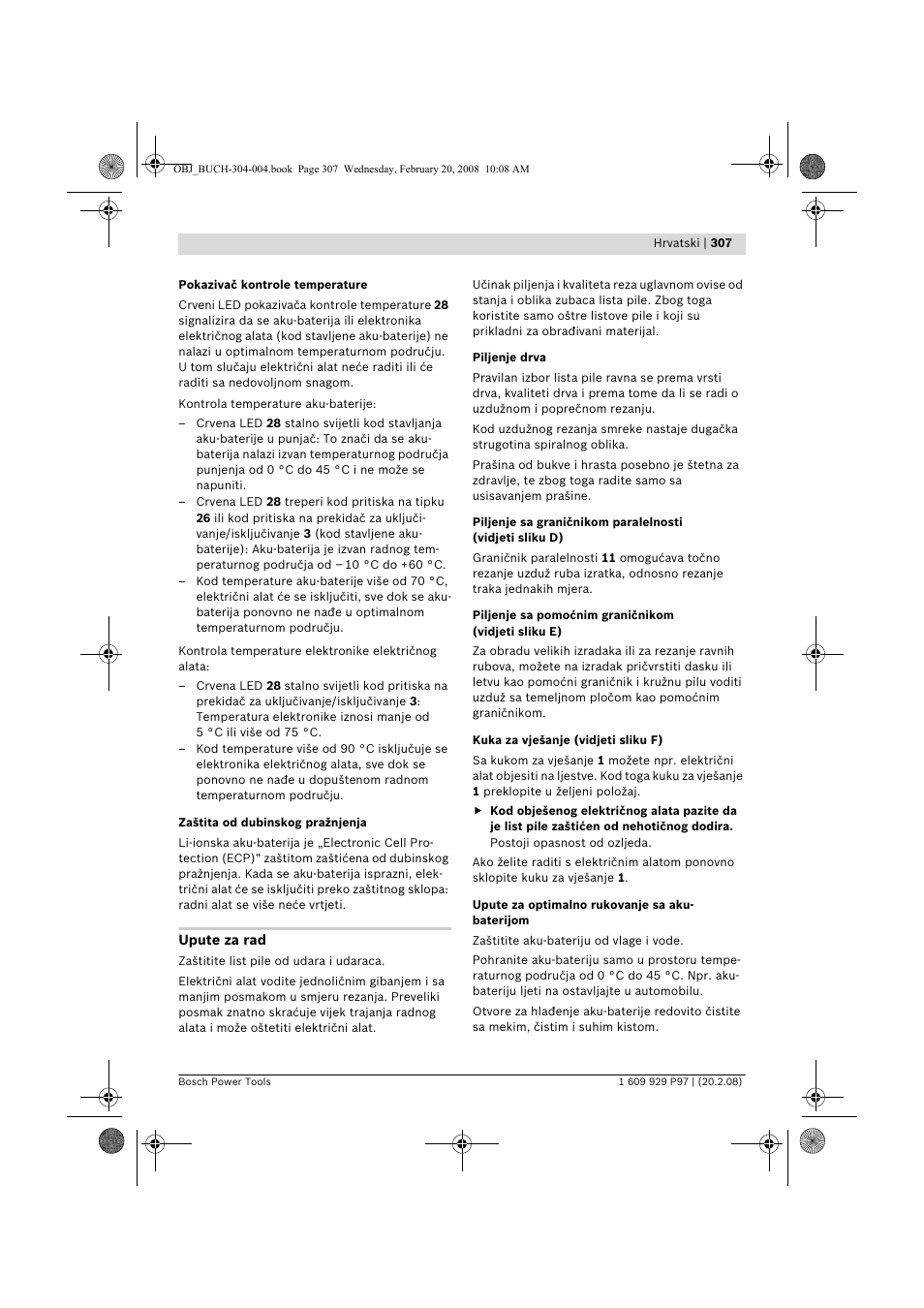 Bosch GKS 36 V-LI Professional User Manual | Page 307 / 349