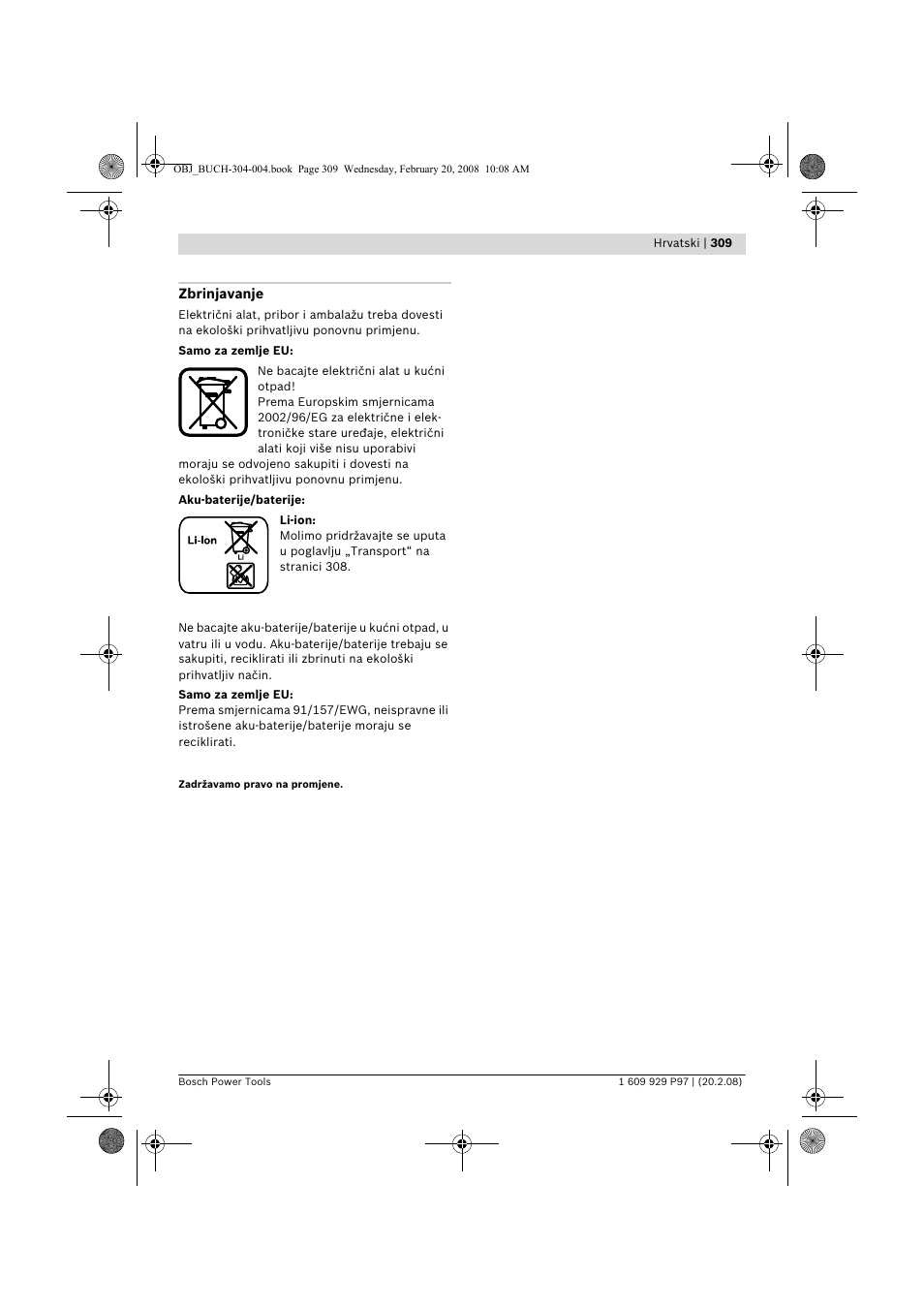 Bosch GKS 36 V-LI Professional User Manual | Page 309 / 349