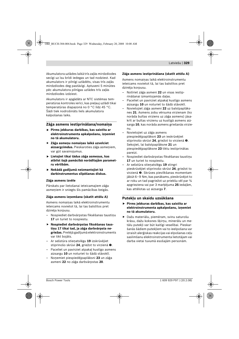 Bosch GKS 36 V-LI Professional User Manual | Page 329 / 349