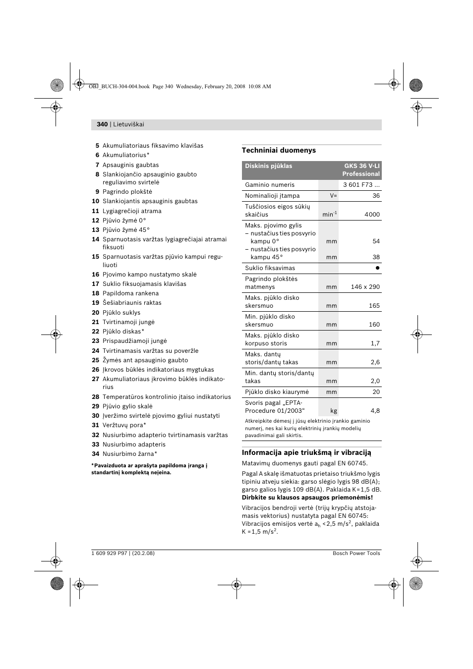 Bosch GKS 36 V-LI Professional User Manual | Page 340 / 349