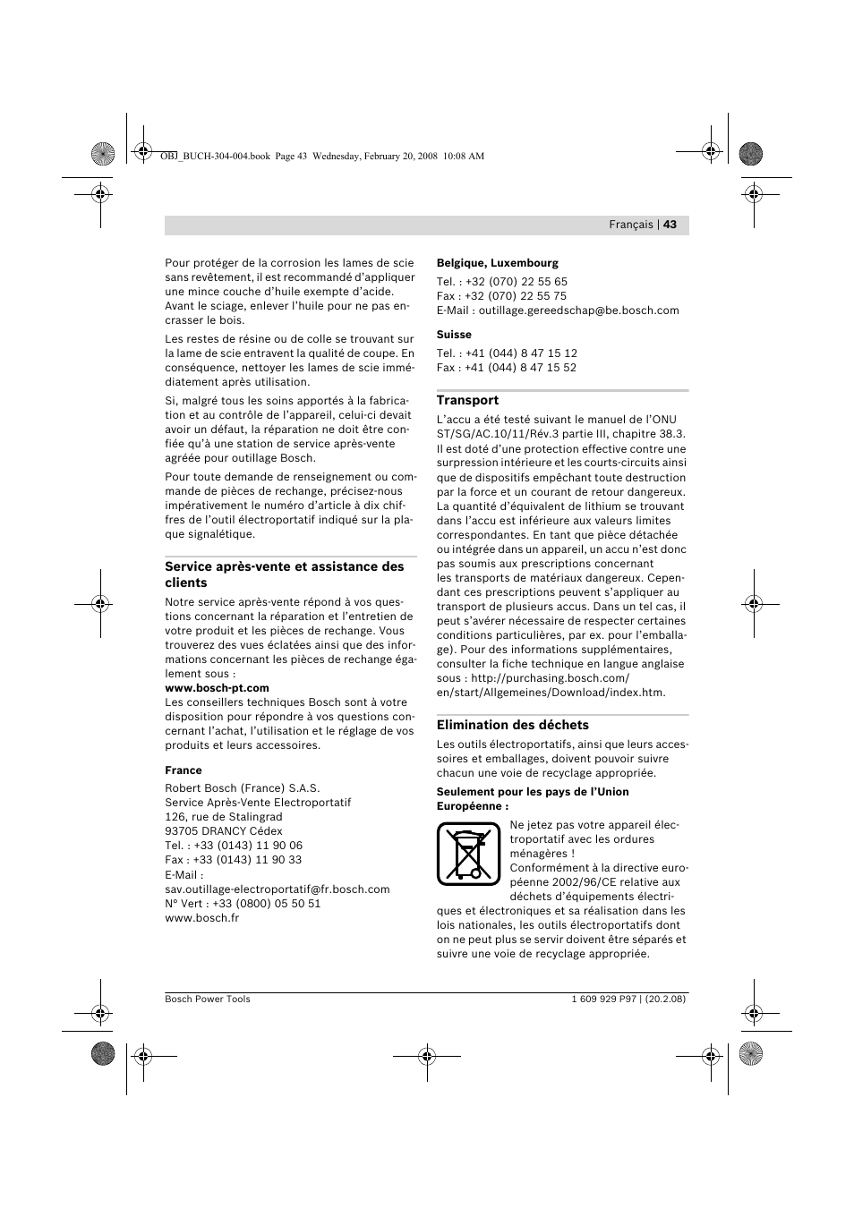 Bosch GKS 36 V-LI Professional User Manual | Page 43 / 349
