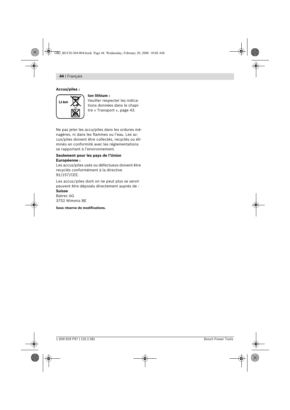 Bosch GKS 36 V-LI Professional User Manual | Page 44 / 349