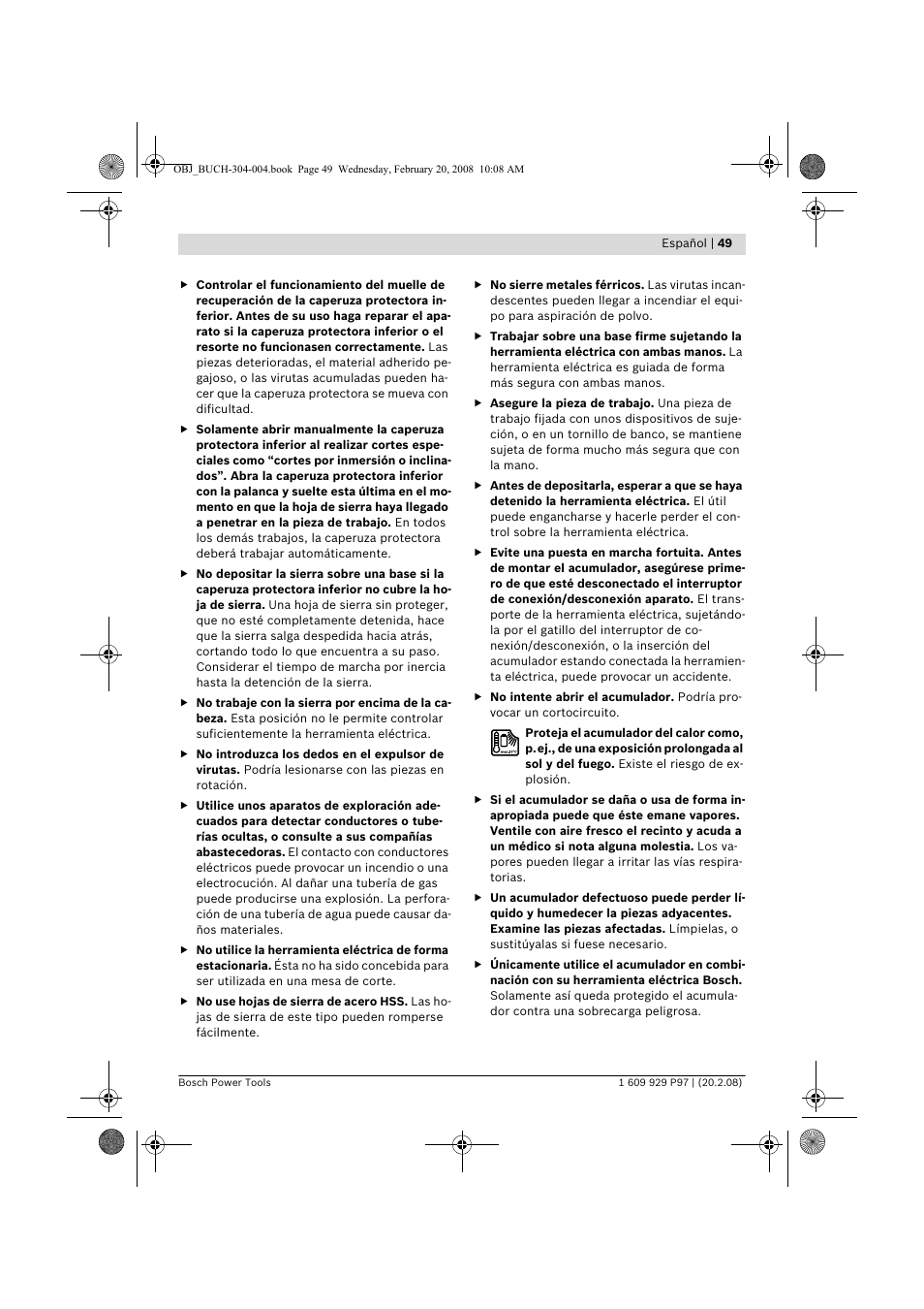 Bosch GKS 36 V-LI Professional User Manual | Page 49 / 349