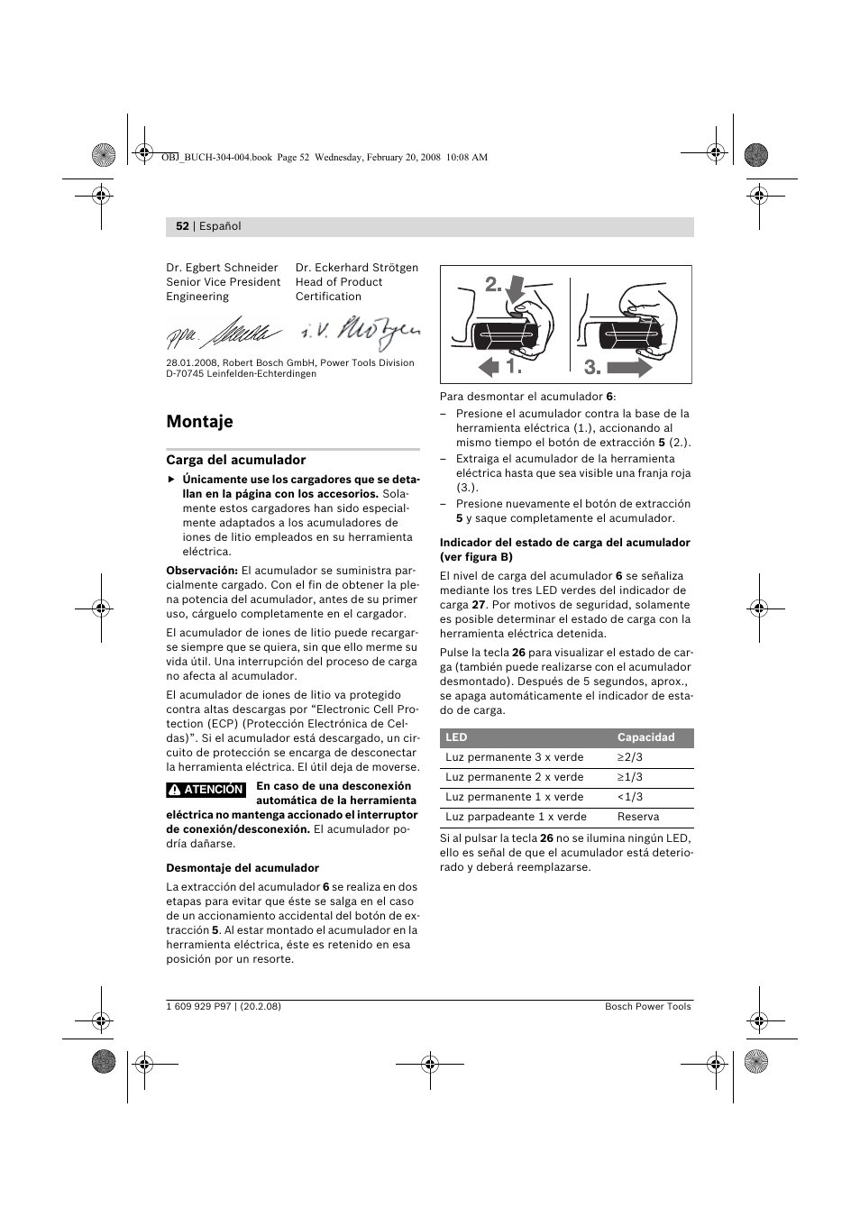 Montaje | Bosch GKS 36 V-LI Professional User Manual | Page 52 / 349