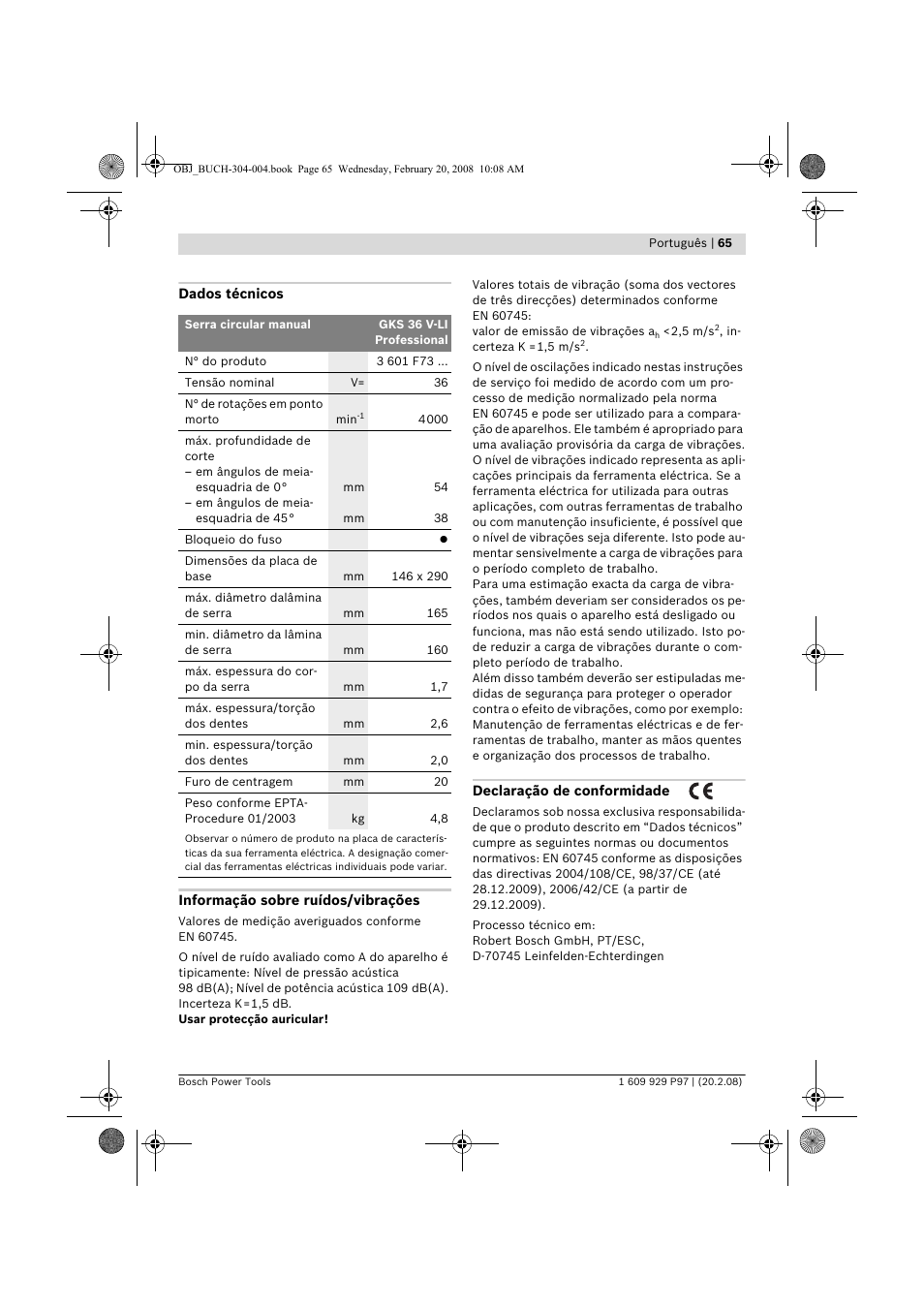 Bosch GKS 36 V-LI Professional User Manual | Page 65 / 349