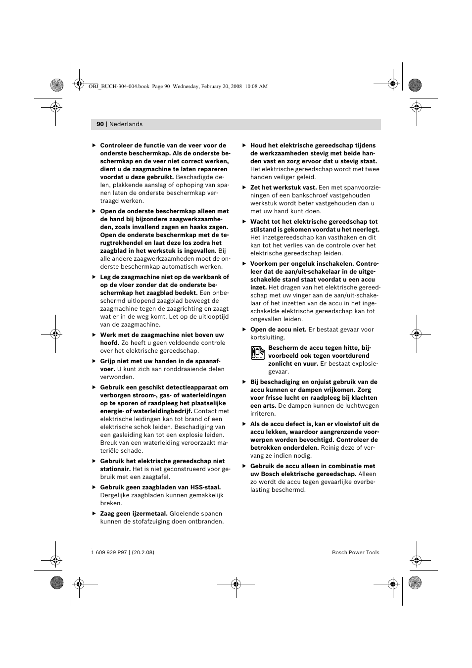 Bosch GKS 36 V-LI Professional User Manual | Page 90 / 349