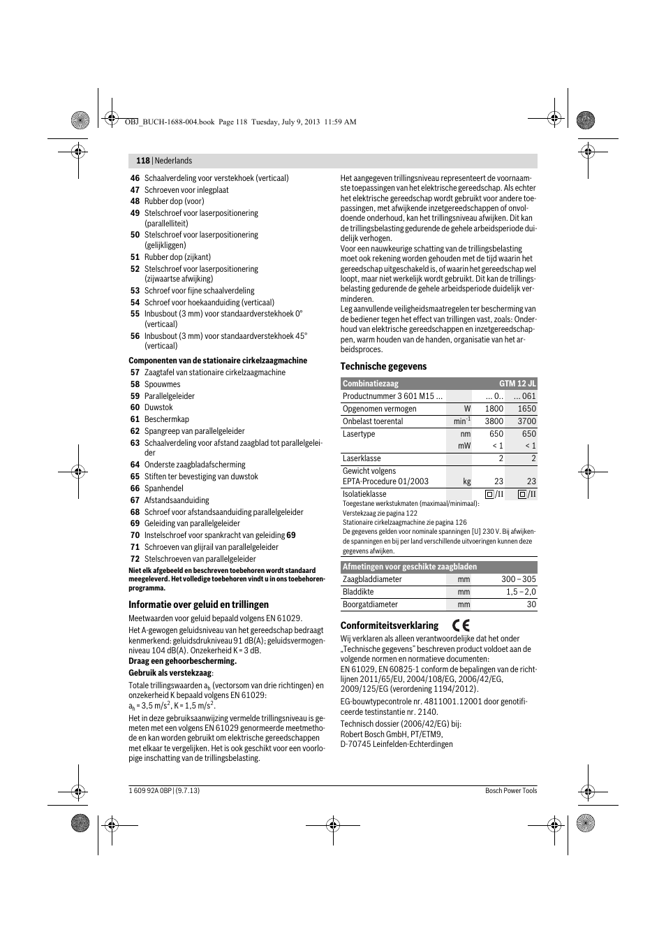 Bosch GTM 12 JL Professional User Manual | Page 118 / 485