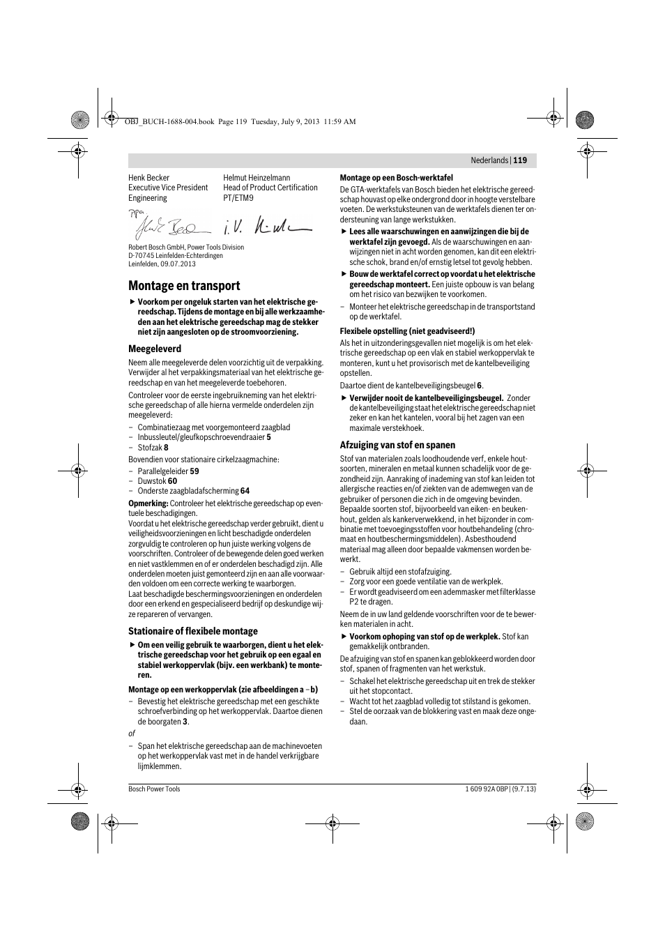 Montage en transport | Bosch GTM 12 JL Professional User Manual | Page 119 / 485